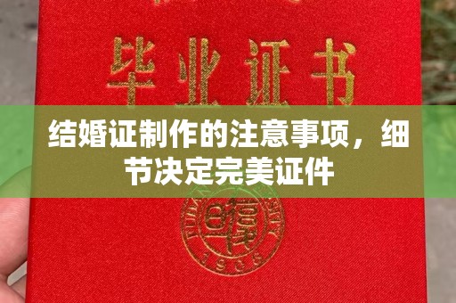 古蔺结婚证制作的注意事项，细节决定完美证件